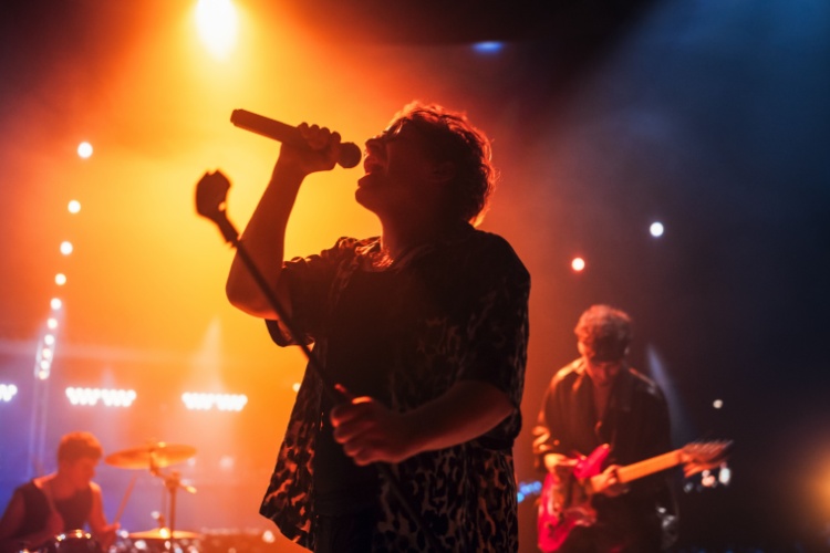 A band playing on stage.
