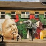 A mural of David Attenborough.